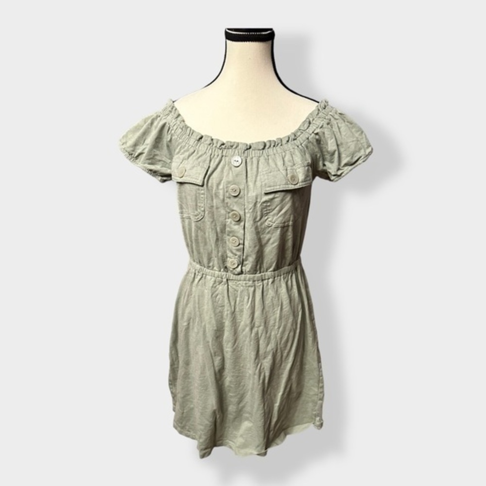 Women’s Light Sage Off Shoulder Tunic L